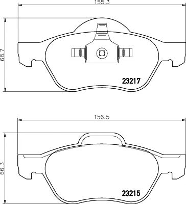 HELLA PAGID 8db355013271 -  Комплект тормозных колодок, дисковый тормоз
